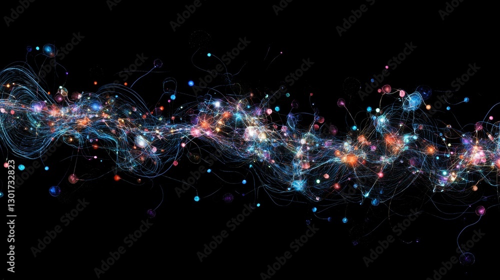 Poster innovative machine learning model digital space data visualization tech lab analytical perspective g