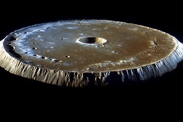 Martian Olympus Mons Volcano Crater Image