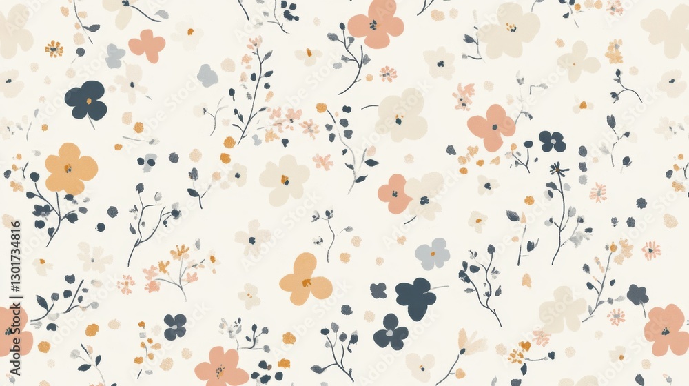 Poster creating a minimalistic floral pattern with sm afae in nature graphic design environment aesthetic v