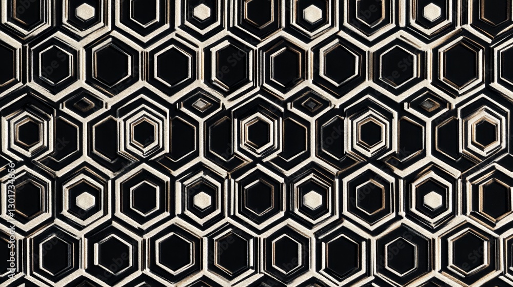 Poster creating a minimalistic hexagonal pattern digital art space graphic design modern environment abstra