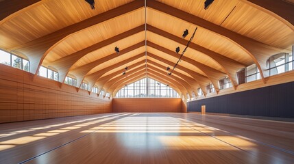 Expansive Olympic Archery Training Hall with Modern Design and Natural Light