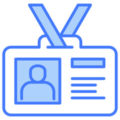 Obraz premium Id Card Blue Icon