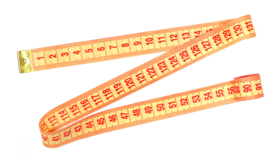 Metric measuring tape isolated on white background	