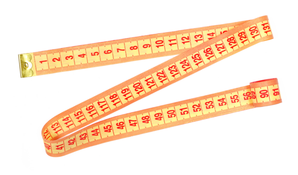 Metric measuring tape isolated on white background	