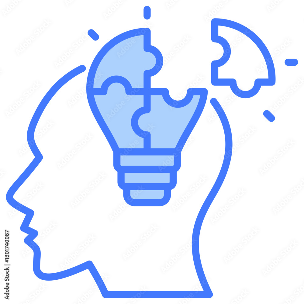 Poster Problem Solving Blue Icon