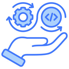 Continuous Blue Icon