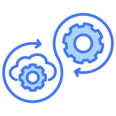 Devops Blue Icon