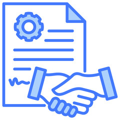 Agreement Blue Icon