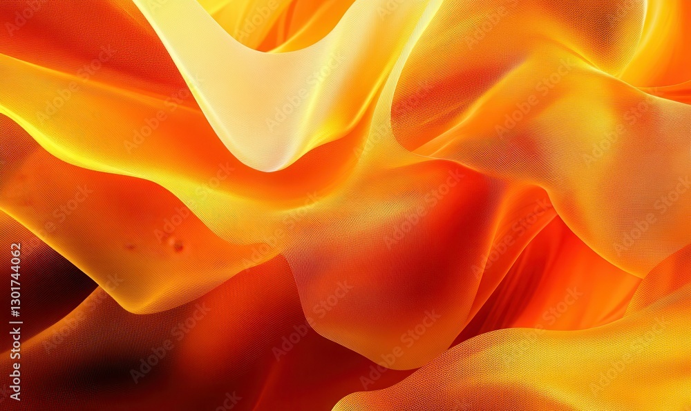 Aufkleber abstract minimalist image of vibrant orange and yellow tones blending softly across a textured canva