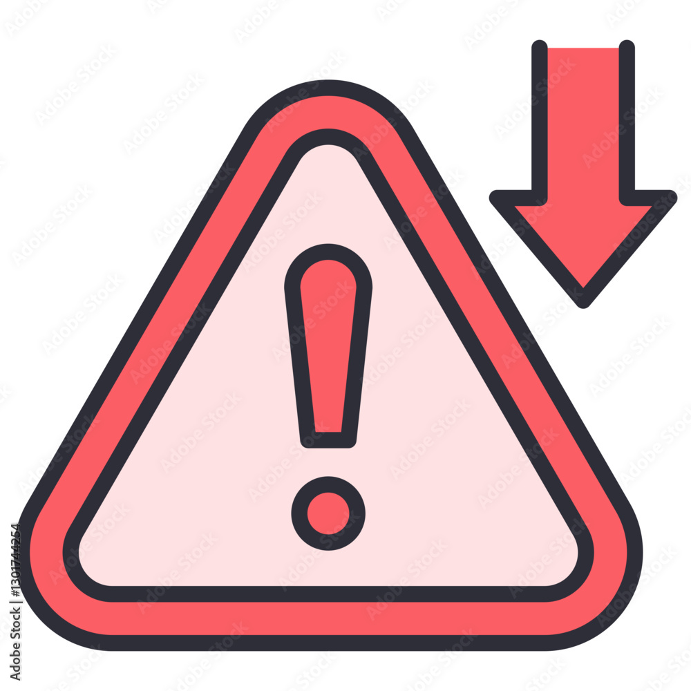 Poster Error Lineal Color Icon