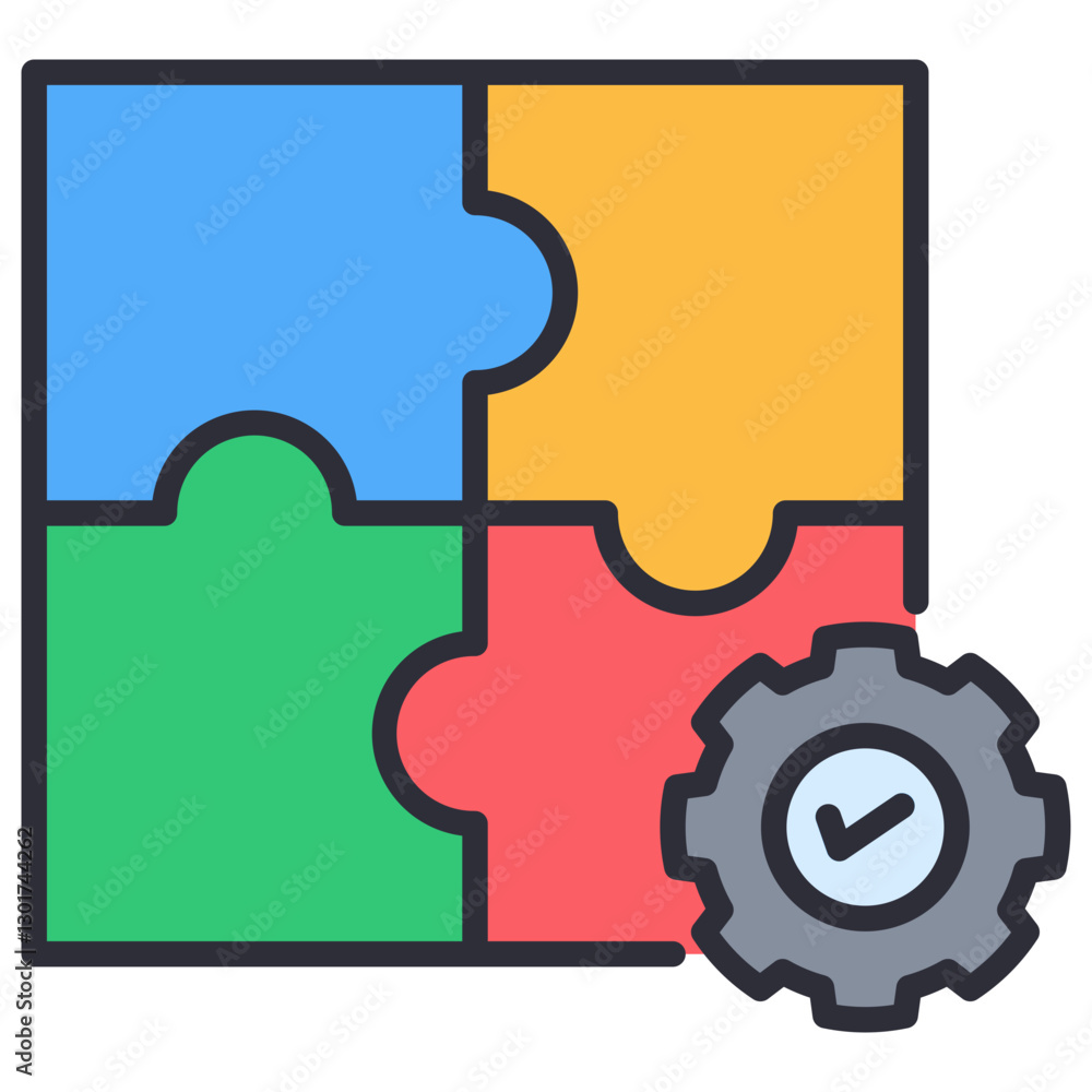 Poster complementary lineal color icon