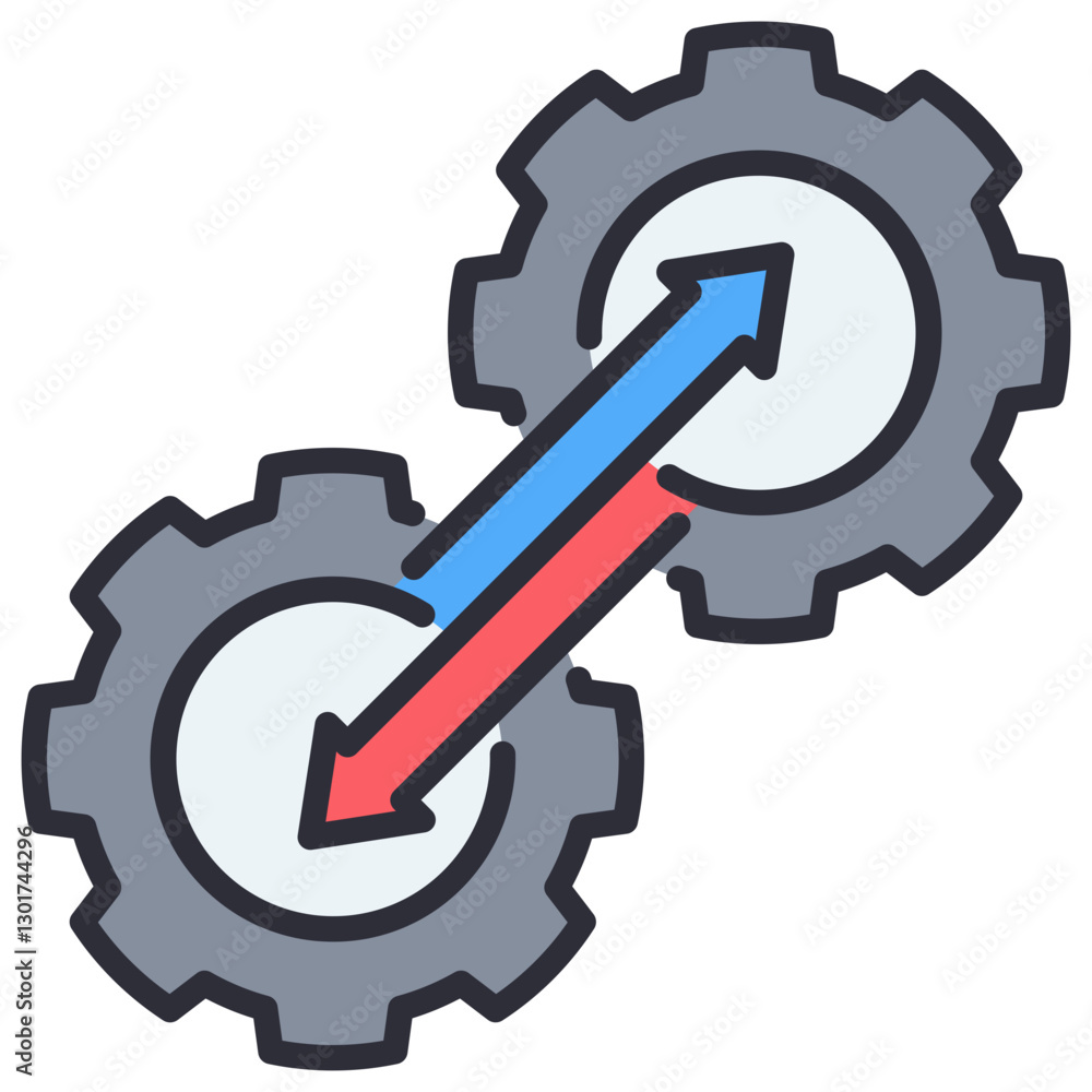 Poster transition lineal color icon
