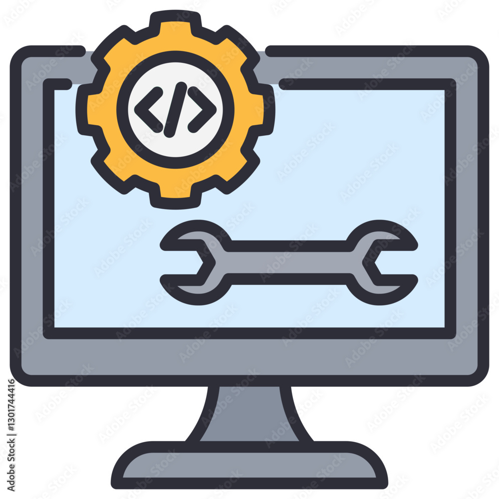 Poster configuration lineal color icon