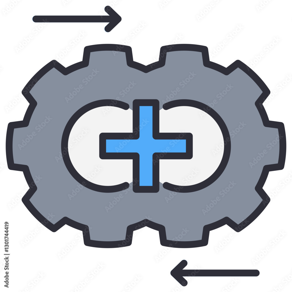 Aufkleber combine lineal color icon