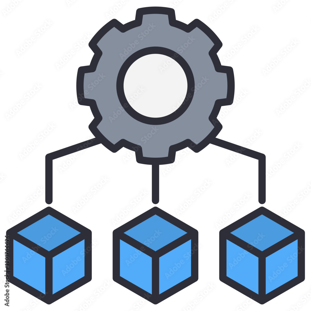 Poster Framework Lineal Color Icon