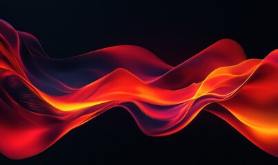 Obraz premium Abstract streaks of vibrant red and orange light cutting across a textured dark background, illuminated by glowing gradient lighting for a bold and energetic visual