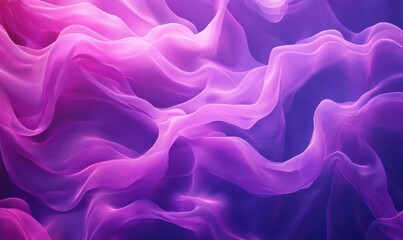 Obraz premium Abstract vibrant pink and purple waves flowing seamlessly across a black backdrop, creating a futuristic and smooth design