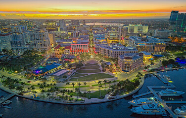 aerial view of downtown West Palm Beach