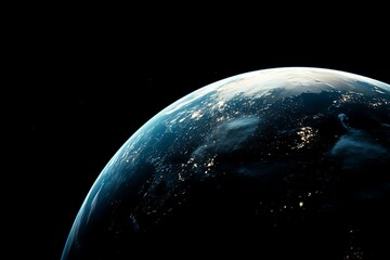 Obraz premium Earth from Space at Night: A Celestial View