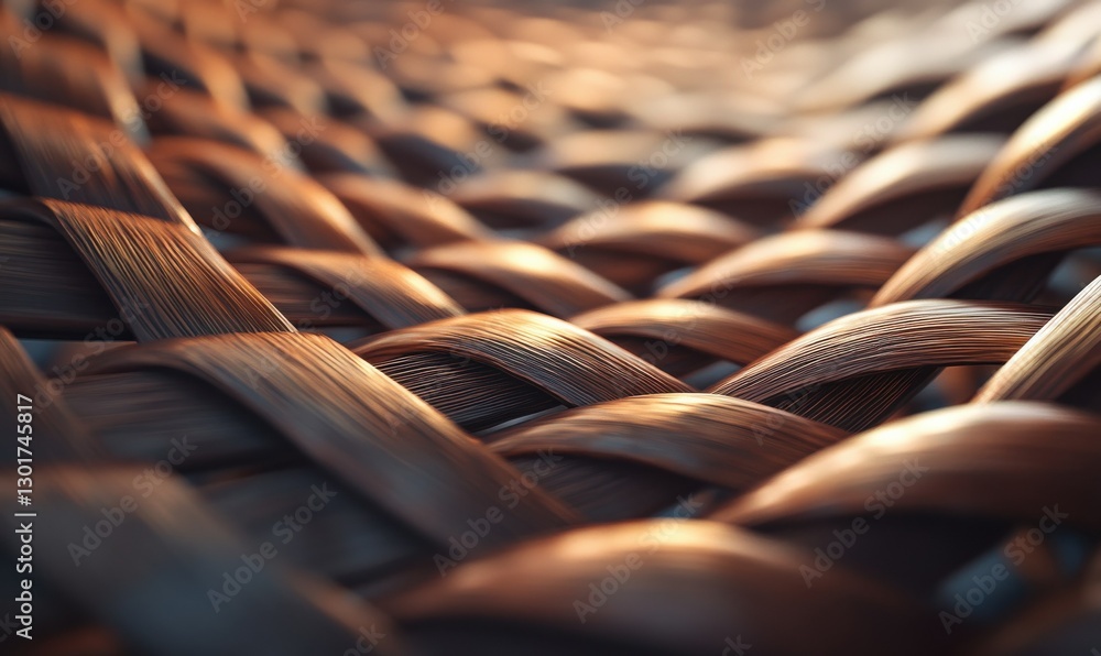 Aufkleber woven basket texture with light and shadow creating depth.