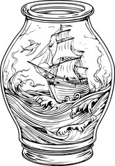 aquarium, pottery, decoration, object, art, container, porcelain, clay, traditional, jug, craft, ceramics, china, jar, bowl, old, tea, culture, pattern, teapot, pitcher, vintage, design, sea