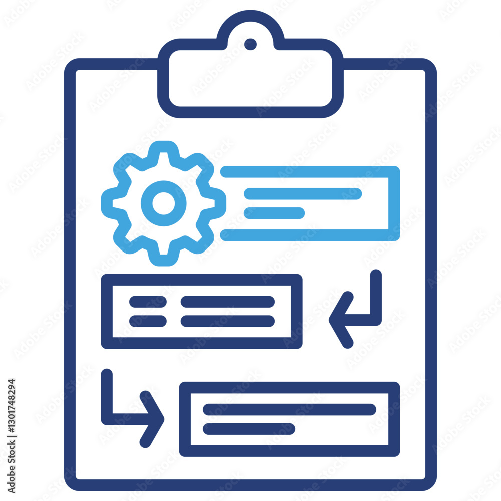 Poster workflow dual tone icon