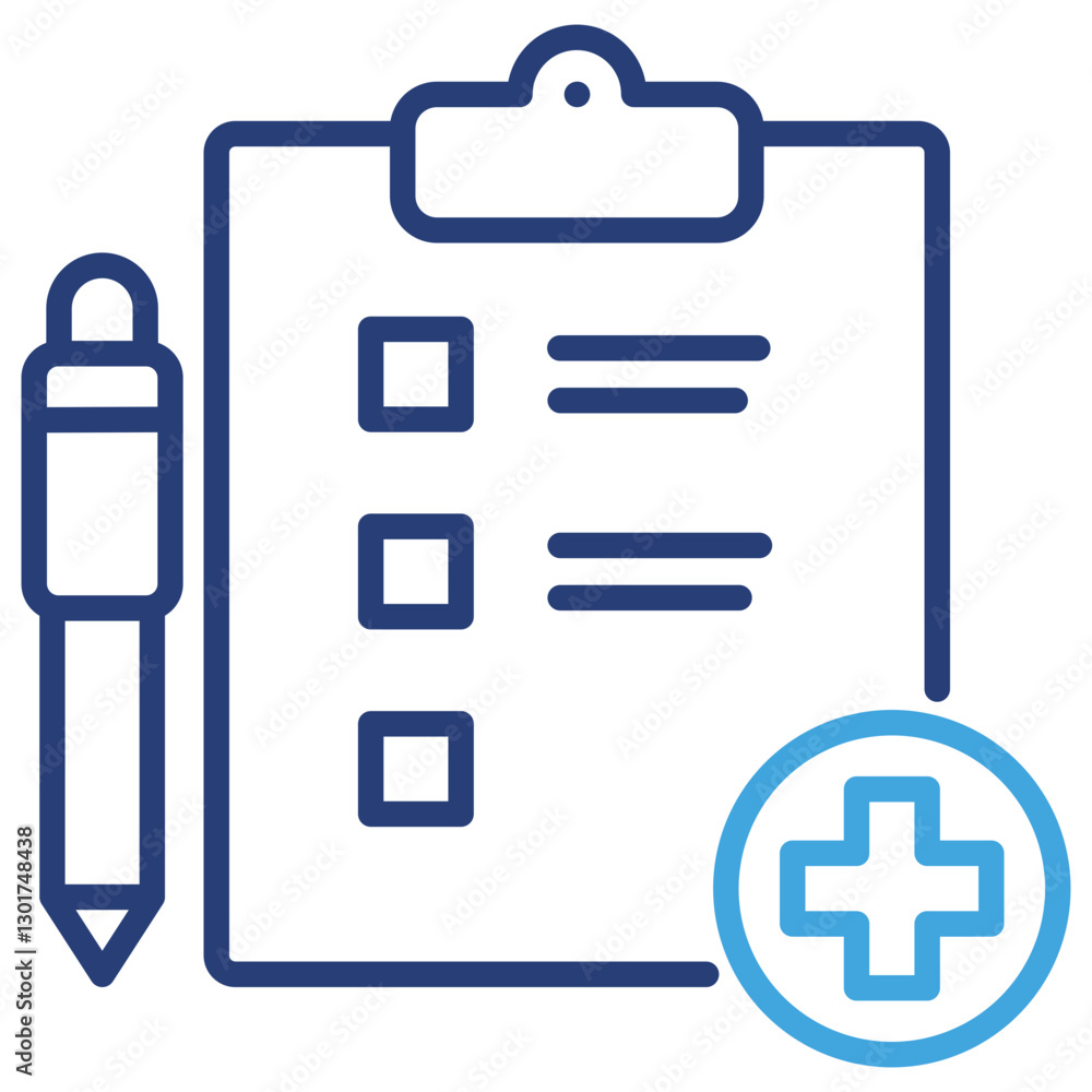 Poster add task dual tone icon