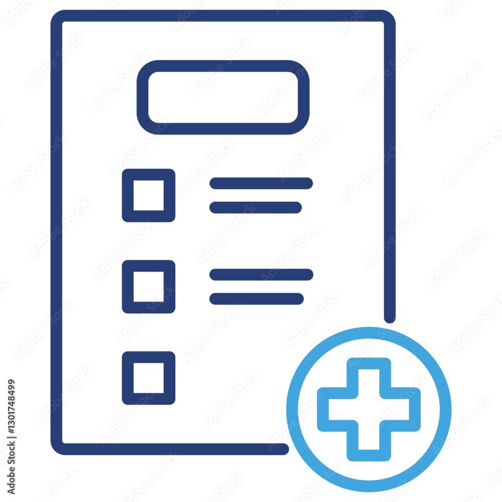 Poster add task dual tone icon