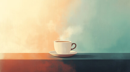 cup of coffee on the table