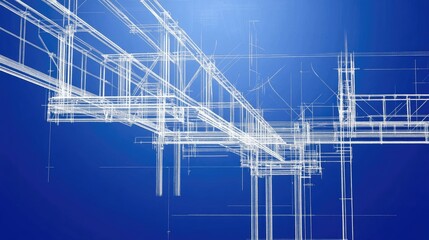 A bridge construction blueprint with stress analysis calculations and material specifications.