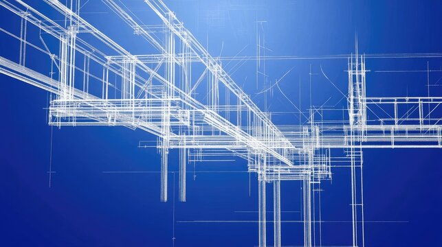 A bridge construction blueprint with stress analysis calculations and material specifications.
