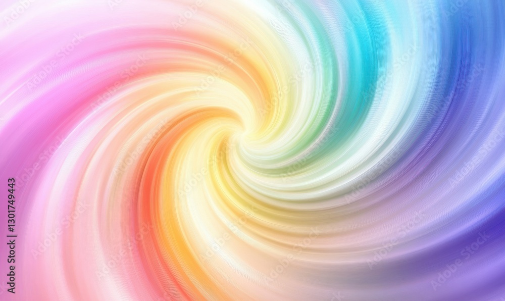Aufkleber iridescent pastel swirl texture glowing under soft diffused light for a dreamy and modern abstract e