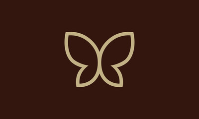 Minimalistic butterfly logo