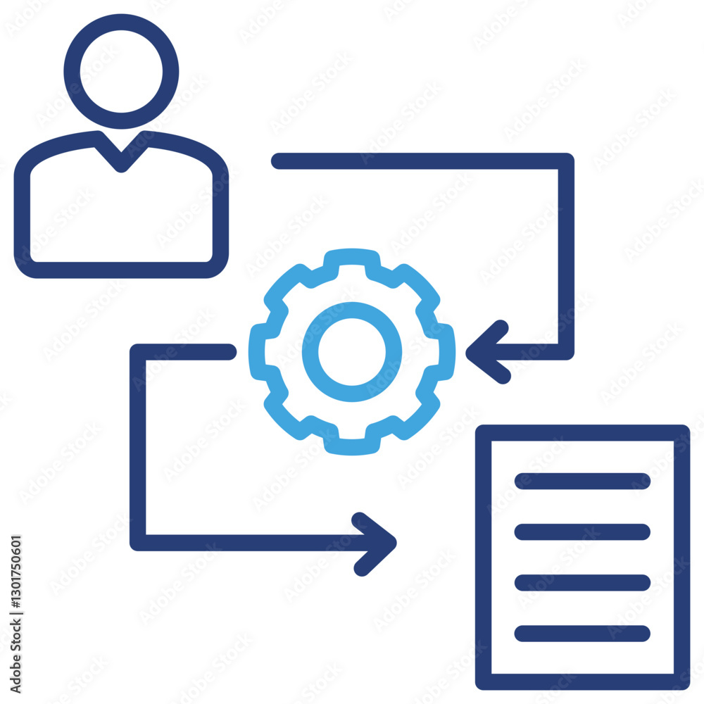 Poster workflow dual tone icon