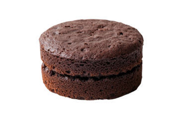Chocolate cake layer ready for baking decoration, cut out