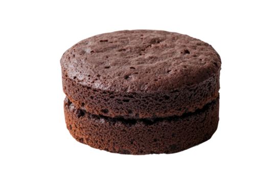 Chocolate cake layer ready for baking decoration, cut out