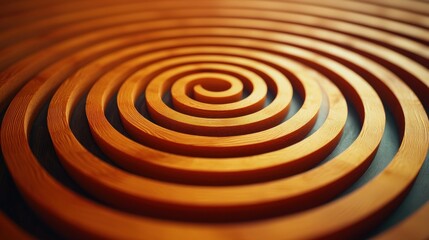 Wooden spiral for abstract backdrop, concept idea, background for patterns, wallpaper