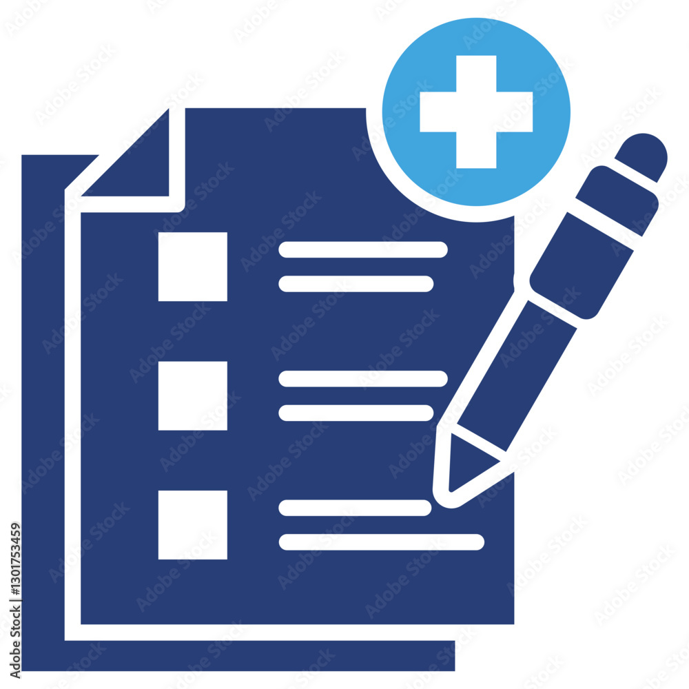 Poster Add Task Two Color Icon