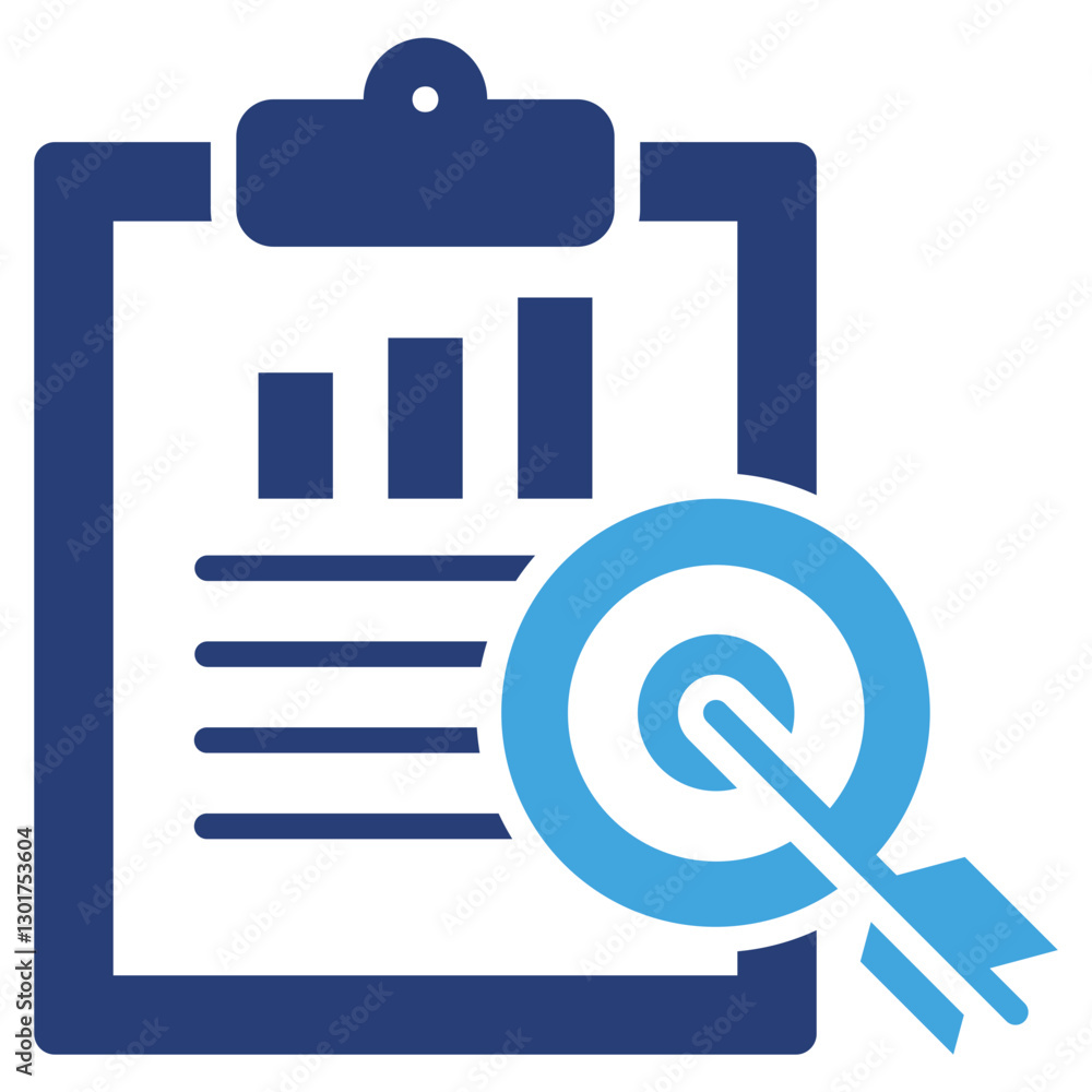 Poster target two color icon