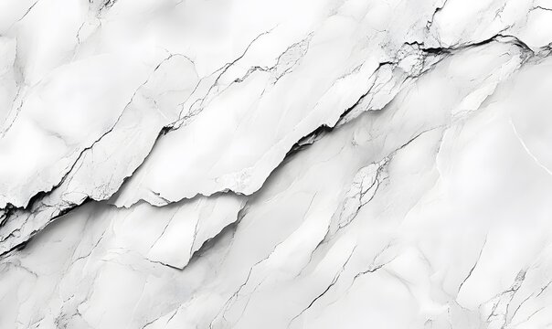 Abstract white marble texture background with cracks and grey veins surface