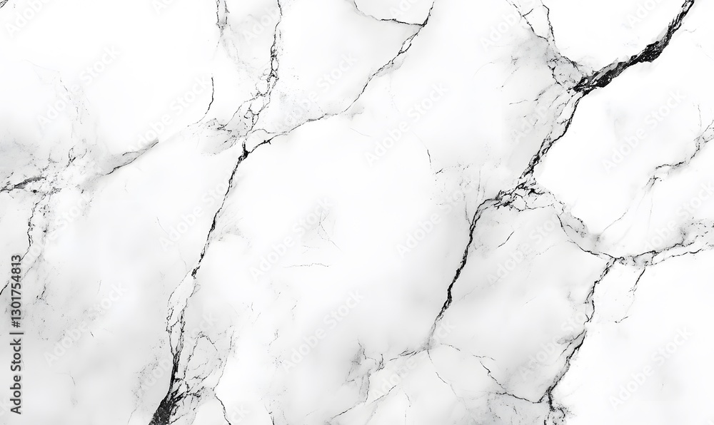 Poster elegant white marble texture background with dark veining creating a sophisticated pattern