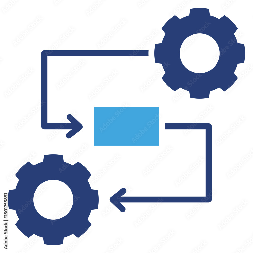 Poster automation two color icon
