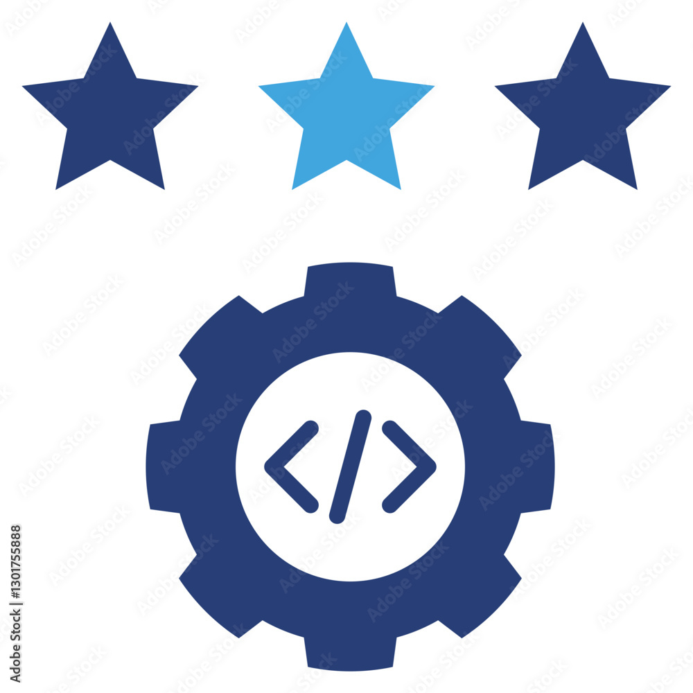 Poster feature two color icon