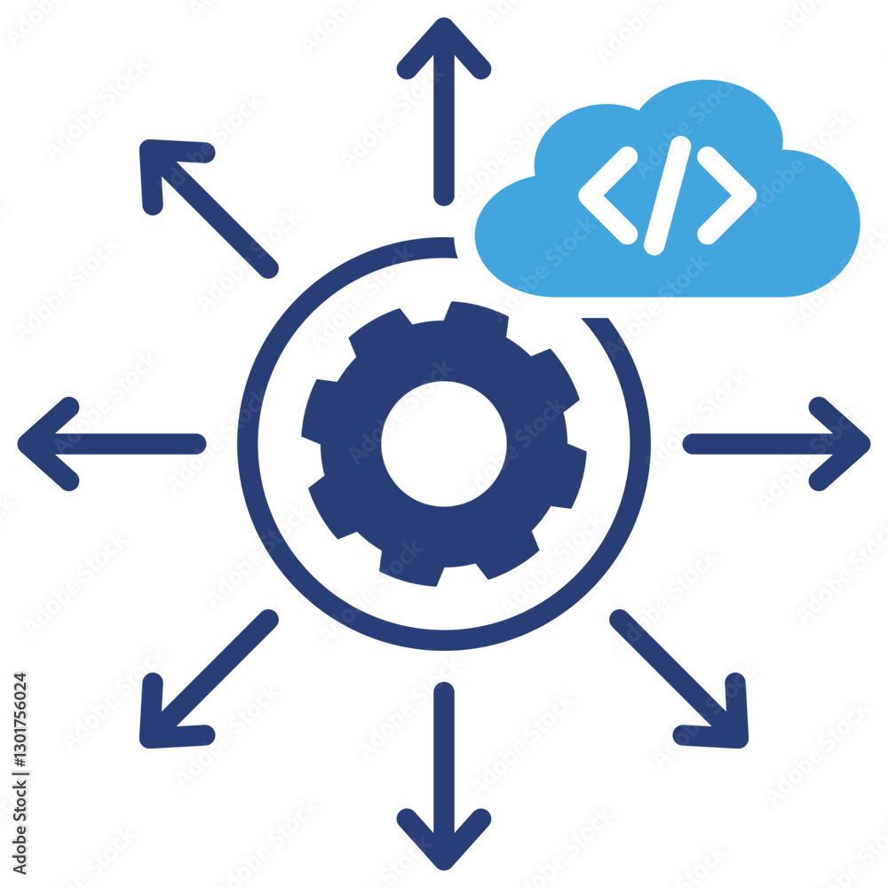Poster deployment two color icon