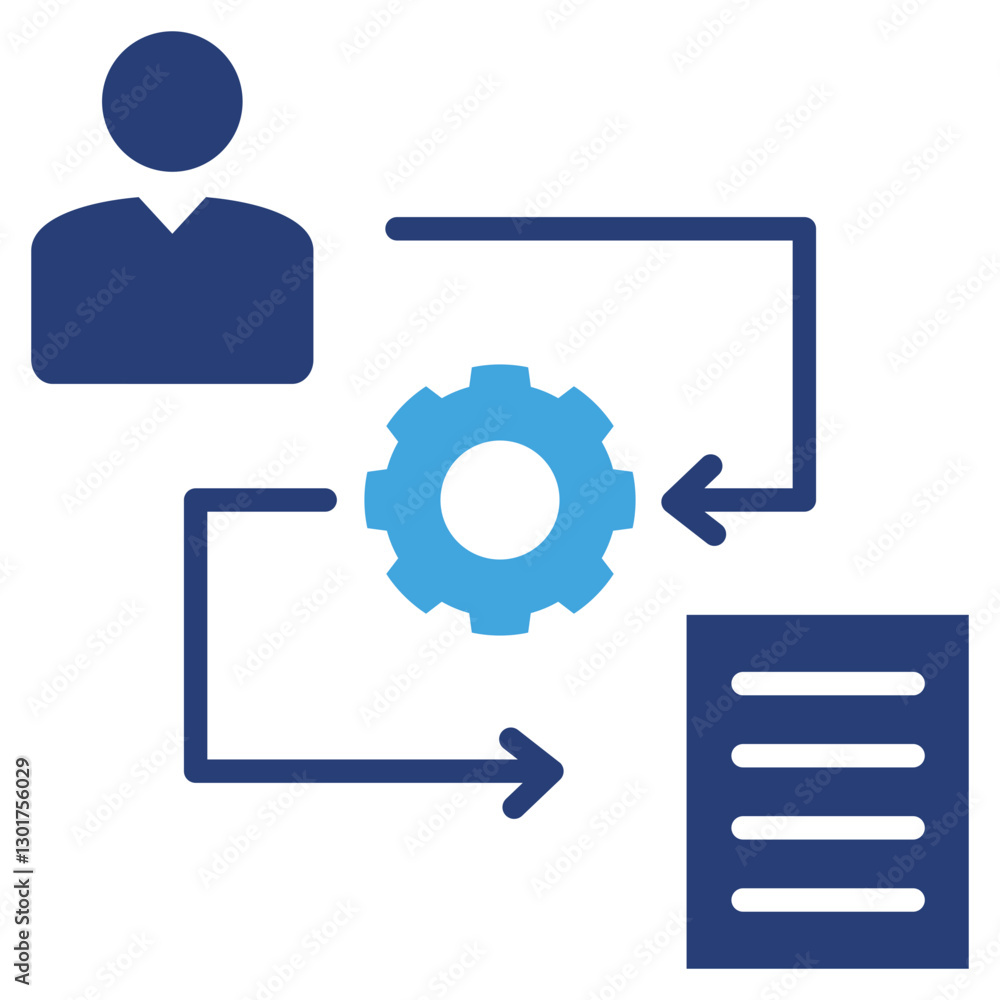 Poster Workflow Two Color Icon