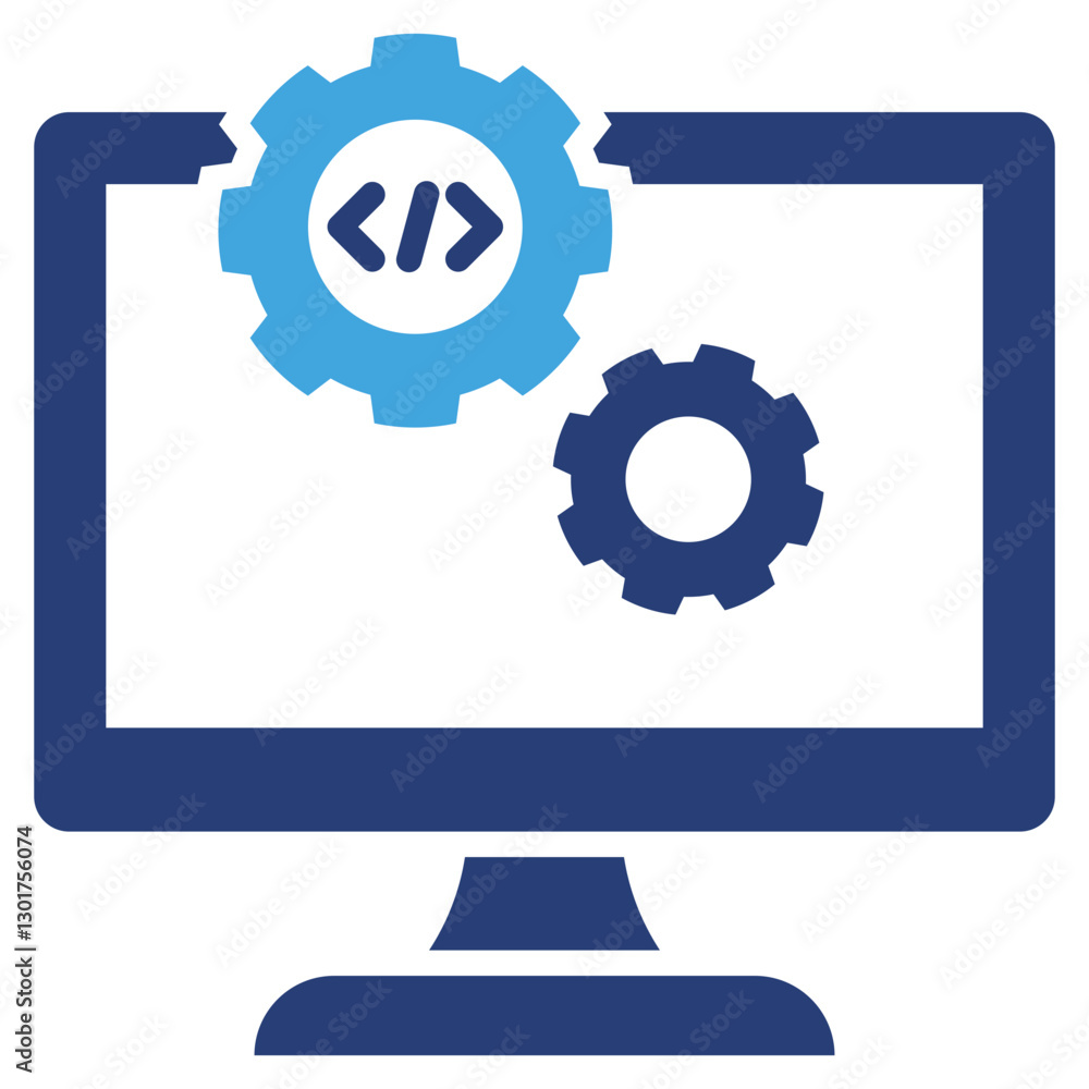 Poster Software Development Two Color Icon