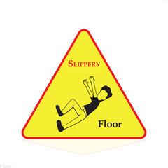 caution wet floor sign.