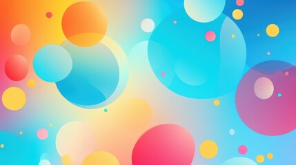 Explore vibrant color gradient circle backgrounds with soft neon light in this modern abstract illustration.