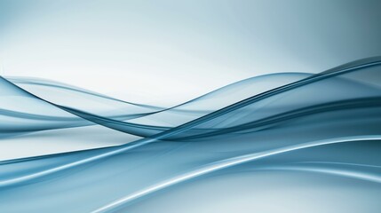 Abstract blue and white waves create a clean backdrop, capturing the essence of movement and dynamic flow.