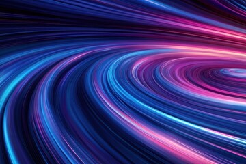 Fototapeta premium A vibrant swirl of light contrasts against a dark background, creating a striking visual effect.